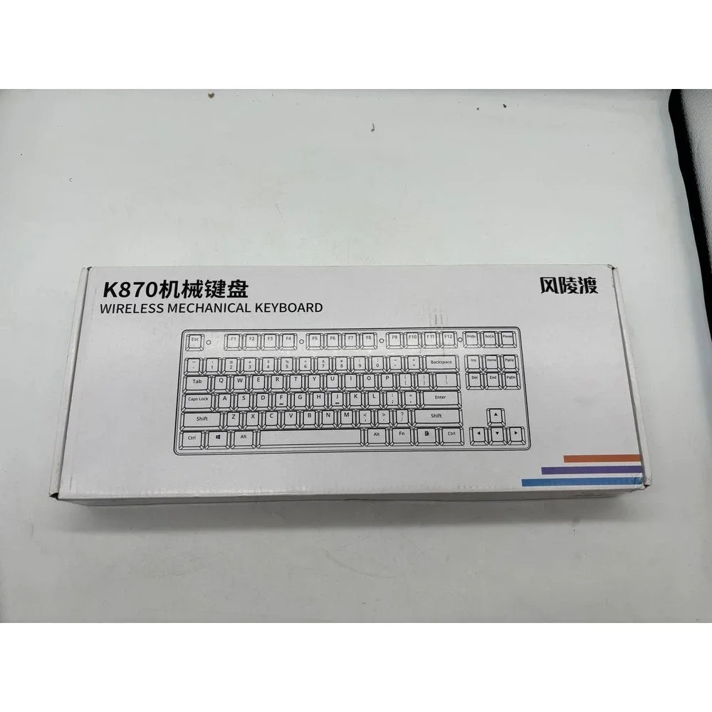 K870 Mechanical Keyboard Wireless Black Full Size USB Wired Gaming Office